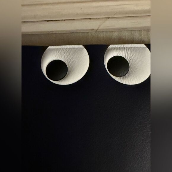 Anya Hindmarch Ebury Eyes Tote Bag in Navy Leather NWT - Picture 9 of 13